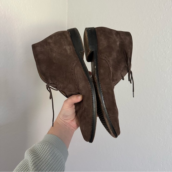 Cole Haan Grand Brown Suede Leather Almond Toe Cambridge Chukka Boots - Picture 8 of 10